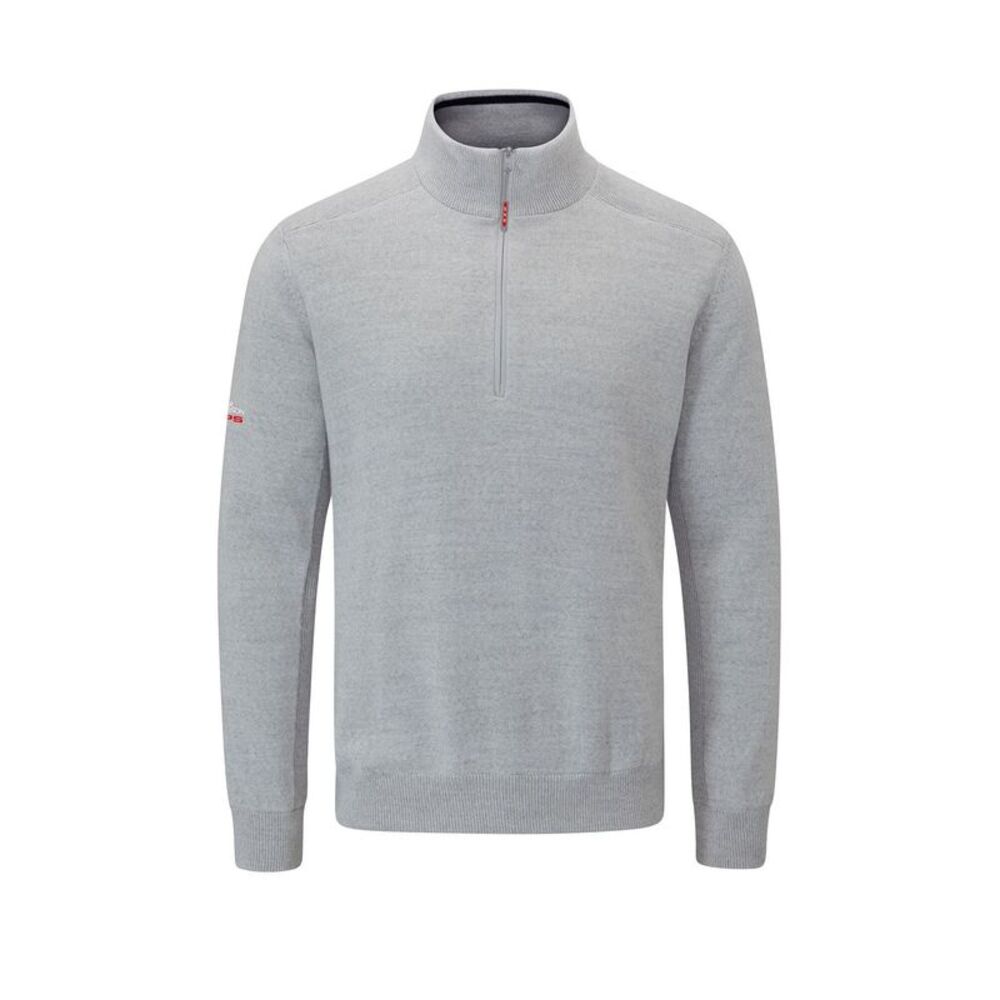 Oscar Jacobson Mens Sweater Top / Grey Marl
